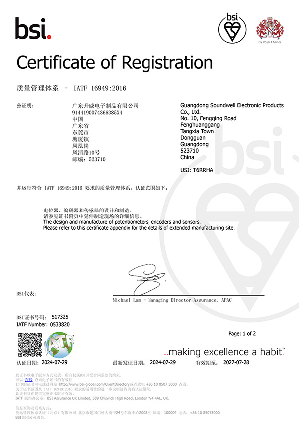 质量管理体系-IATF16949:2016