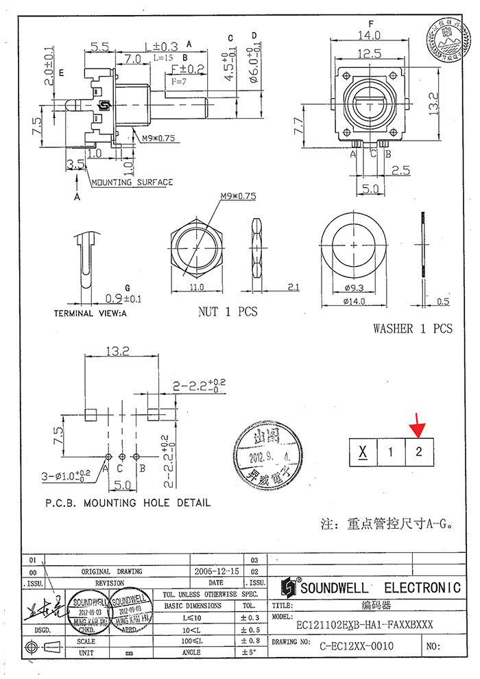 EC12编码器规格书